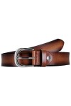 Lindenmann womens leather belt/womens belt, full grain leather, cognac, Farbe/Color:marron, Size US/EU:Waist Size 39.5 XL E