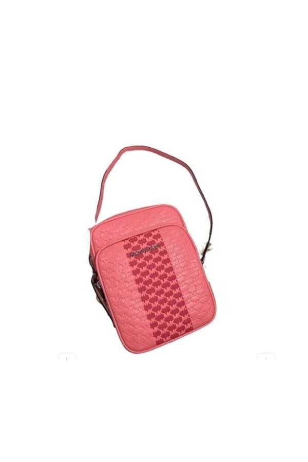 Michael Kors Jet Set Travel Signature PVC Medium Logo Chain Crossbody Flight Bag Brown 