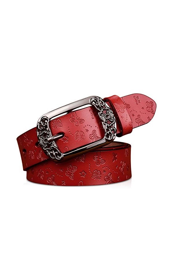 DORRISO Nouvelle Mode Ceinture Élégante Femme Ceinture Cuir pour Toutes Occasions, 3 Tailles 105CM 110CM 115CM Ceinture Cuir 