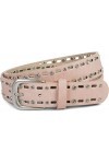 styleBREAKER Ceinture unie pour femmes avec un motif ovale découpé au laser et des strass, longueur ajustable 03010097, taill