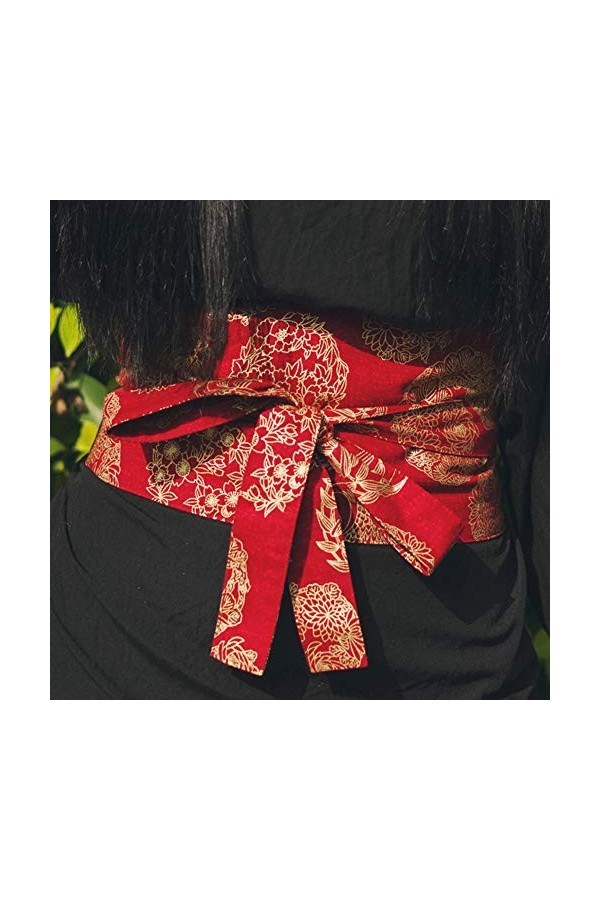 Fancy Pumpkin Ceinture Obi Vintage Yukata Kimono japonais japonais Ceinture Harajuku-D3