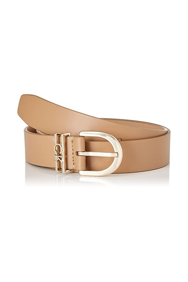 Calvin Klein Must CK Loop Belt 30MM Ceintures, Safari Canvas, 80 Femme