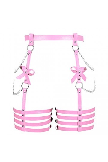BBOHSS Femmes Body harnais jambes ceintures ceinture en cuir Body harnais sous - vêtements punk Halloween garter Dance costum