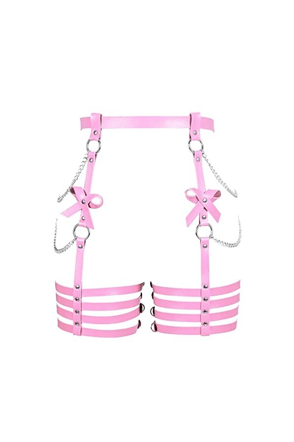 BBOHSS Femmes Body harnais jambes ceintures ceinture en cuir Body harnais sous - vêtements punk Halloween garter Dance costum