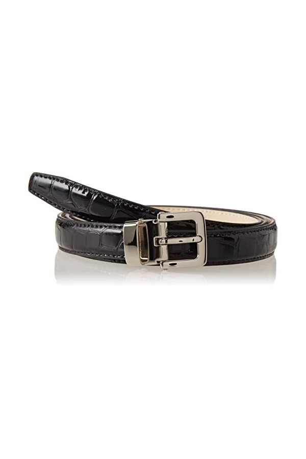 Anthoni Crown Ledergürtel Ceinture, Noir, 85 cm Femme