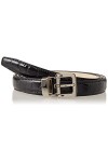 Anthoni Crown Ledergürtel Ceinture, Noir, 85 cm Femme