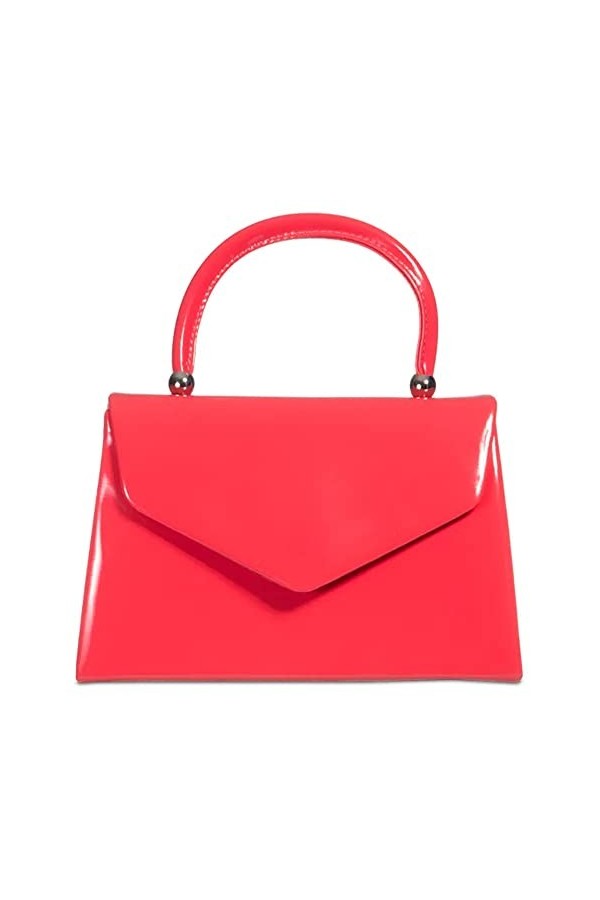 Fi9® Sac à main en cuir verni pour mariage, soirée soirée à la main ou à lépaule, bleu marine