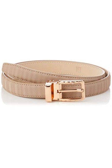 Anthoni Crown Ledergürtel Ceinture, Creme, 70 Femme