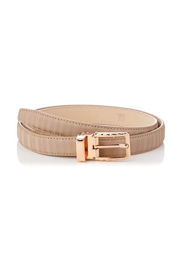Anthoni Crown Ledergürtel Ceinture, Creme, 70 Femme