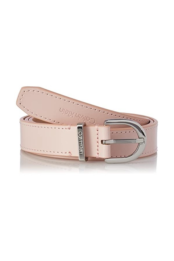 Calvin Klein CK Must Metal Loop RND Belt 25MM Ceinture, Spring Rose, 100 cm Femme