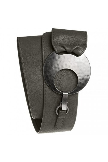 Caspar GU225 Ceinture large pour femme, Taille:90, Couleur:gris foncé