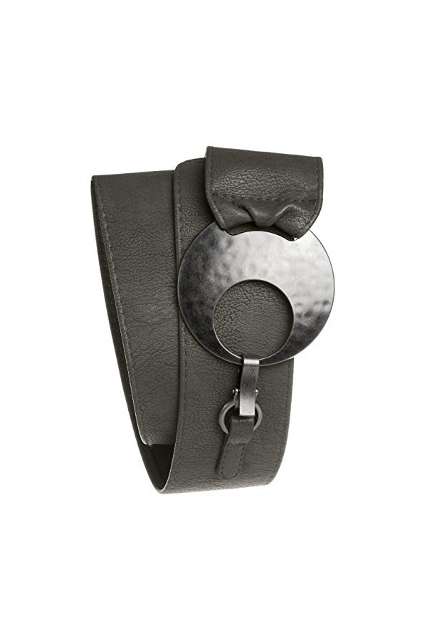 Caspar GU225 Ceinture large pour femme, Taille:90, Couleur:gris foncé