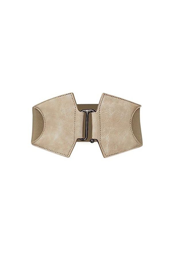 LumiSyne Large Ceinture Élastique Pour Femme Ceinture En Cuir Ceinture Extensible Dames Boucle De Crochet En Alliage Bande Él