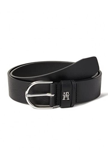 Tommy Hilfiger Ceinture Femme TH Timeless 3.5 Solid Ceinture Cuir, Noir Black , 135