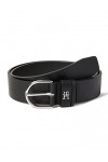 Tommy Hilfiger Ceinture Femme TH Timeless 3.5 Solid Ceinture Cuir, Noir Black , 135