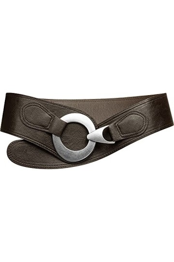Caspar GU243 Ceinture large pour femme, Taille:95, Couleur:noir