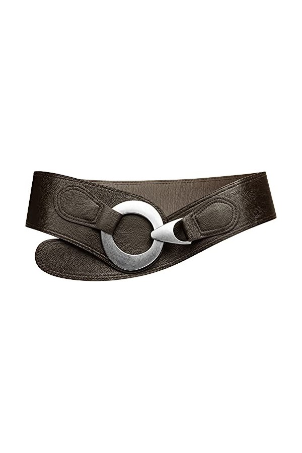 Caspar GU243 Ceinture large pour femme, Taille:95, Couleur:noir