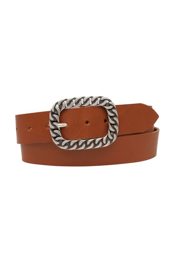 AnnaMatoni Ceinture en cuir véritable pour femme, fabriquée en Allemagne, 4 cm de large, fermoir sans nickel, noir 790, TW100