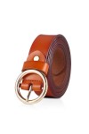 DORRISO Élégante Femme Ceinture Simple et à La Mode Voyage Ceinture Cuir pour Toutes Occasions 105cm 110cm 115cm Ceinture Cui