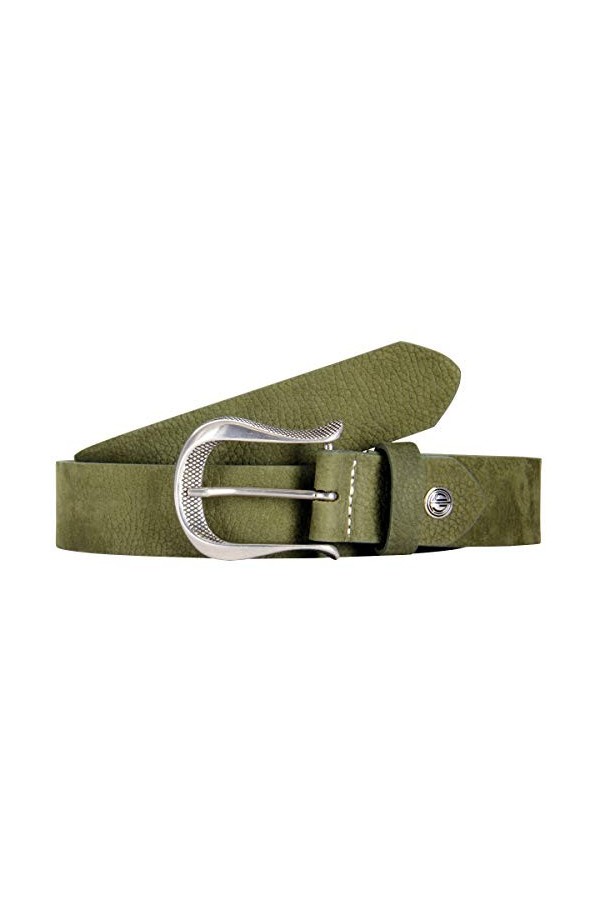 Lindenmann Womens Leather Belt/Womens Belt, nubuck leather, green, Farbe/Color:vert, Size US/EU:Waist Size 37.5 L EU 95 cm