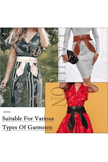 FEOYA Ceinture à enrouler pour fête, mariage, ceinture de mariage, ceinture à nouer, ceinture élégante, pour femme, style rét