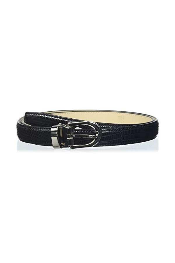 Anthoni Crown Ledergürtel Ceinture, Noir, 95 cm Femme