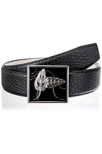 Anthoni Crown Ledergürtel Ceinture, Noir, 90 Femme