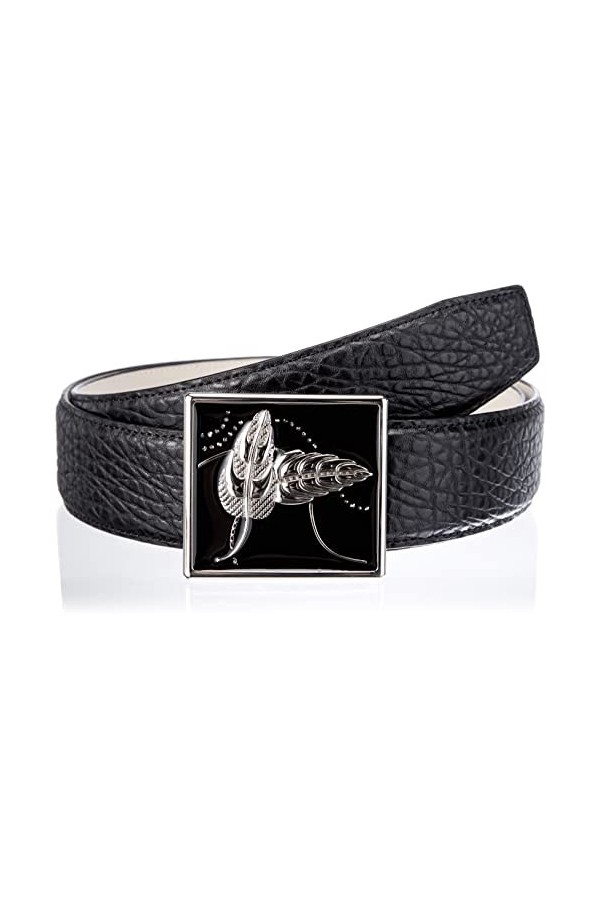 Anthoni Crown Ledergürtel Ceinture, Noir, 90 Femme