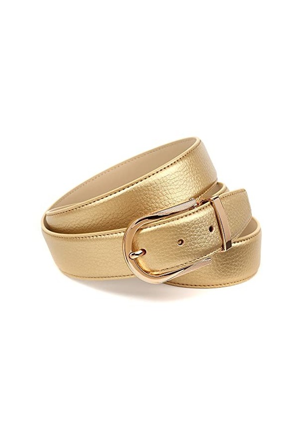 Anthoni Crown Ledergürtel Ceinture, Dunkelblau, 100 Femme