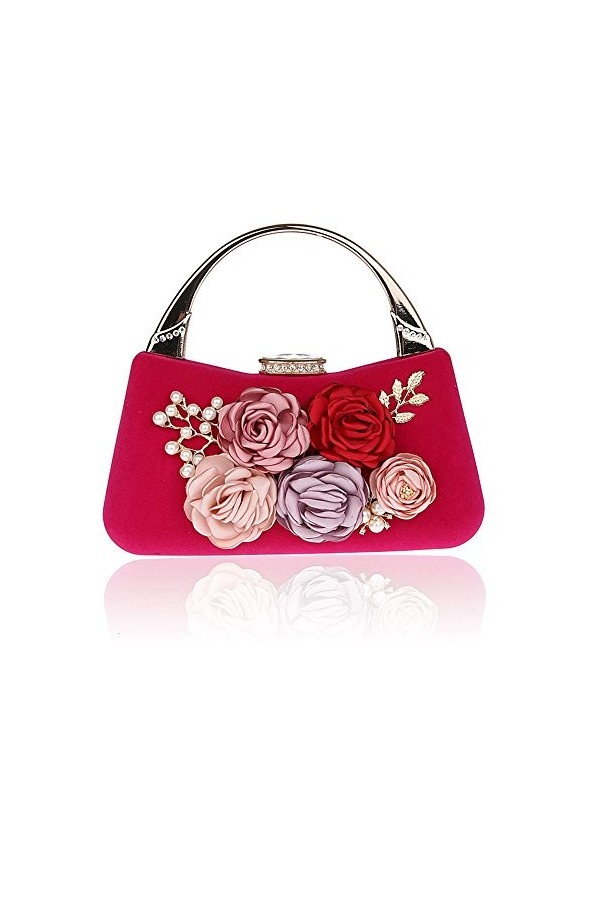 ELEOPTION Mode Sac de soirée floral Sac à main dembrayage de mariage Porte-monnaie Sacs à main en fleur pour fête de mariage