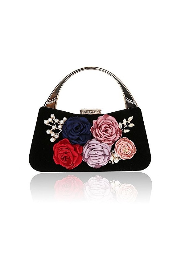 ELEOPTION Mode Sac de soirée floral Sac à main dembrayage de mariage Porte-monnaie Sacs à main en fleur pour fête de mariage
