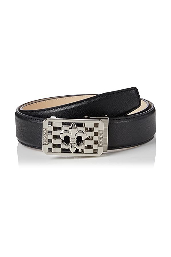 Anthoni Crown Ledergürtel Ceinture, Schwarz, 90 Femme