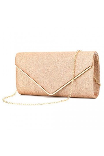 Alifyt Pochette élégante à paillettes pour femme - Pochette de soirée - Sac à bandoulière - Pour soirée de mariage, bal de fi