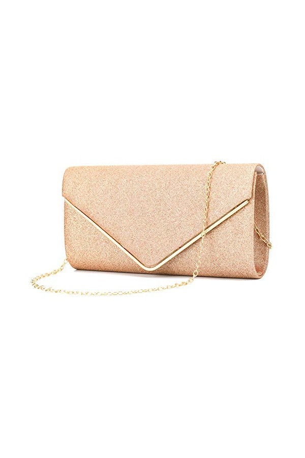 Alifyt Pochette élégante à paillettes pour femme - Pochette de soirée - Sac à bandoulière - Pour soirée de mariage, bal de fi