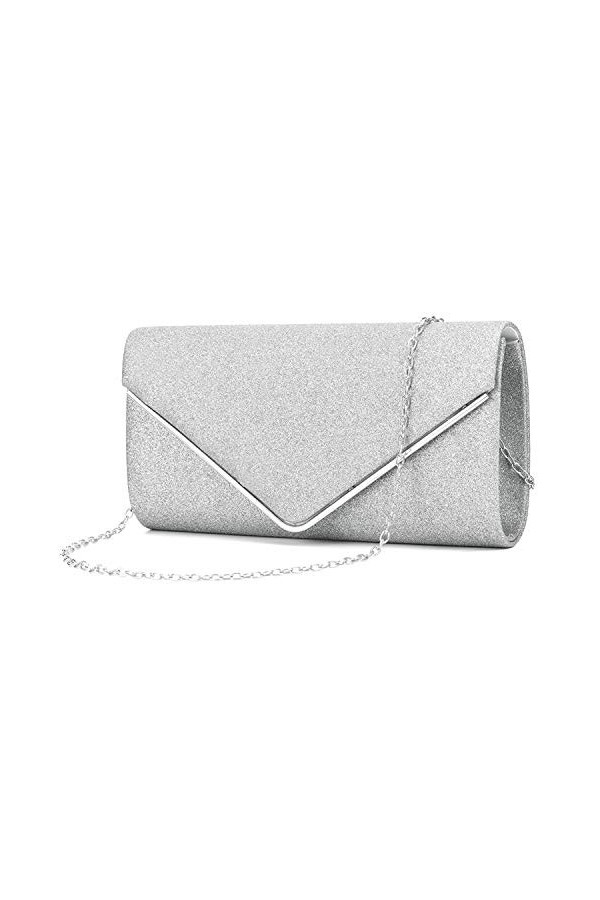 Alifyt Pochette élégante à paillettes pour femme - Pochette de soirée - Sac à bandoulière - Pour soirée de mariage, bal de fi