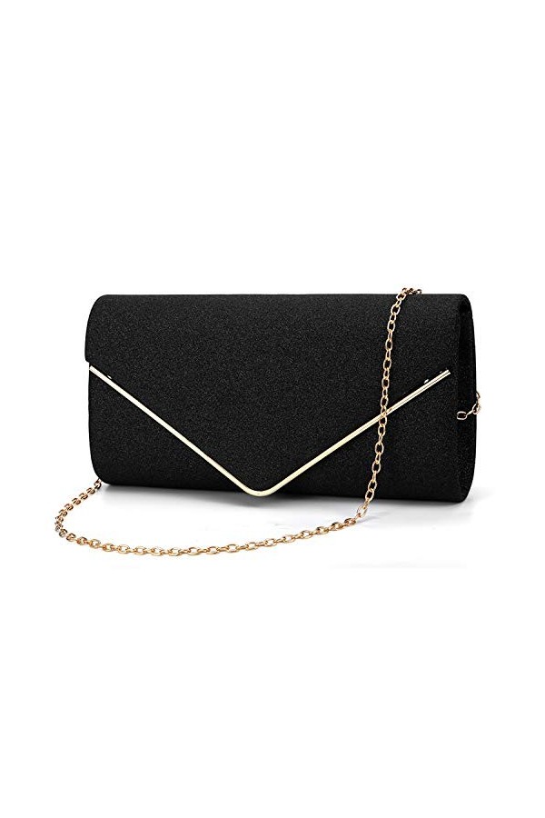 Alifyt Pochette élégante à paillettes pour femme - Pochette de soirée - Sac à bandoulière - Pour soirée de mariage, bal de fi