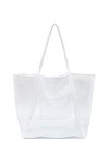 Hoxis Mesh Beach Tote Sac à main pour femme Blanc