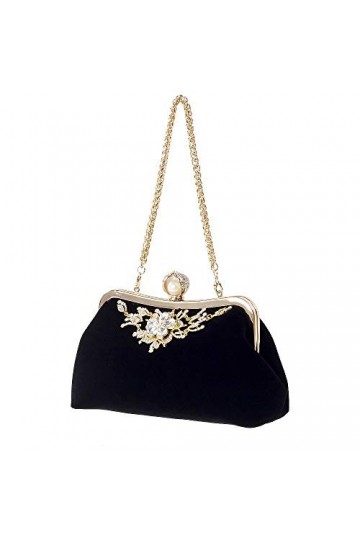 Bluerare Pour Femme Perle Diamant Sac À Main Vintage Sac De Soirée En Fleur De Cristal Fête De Mariage Pochette De Mariée Sac