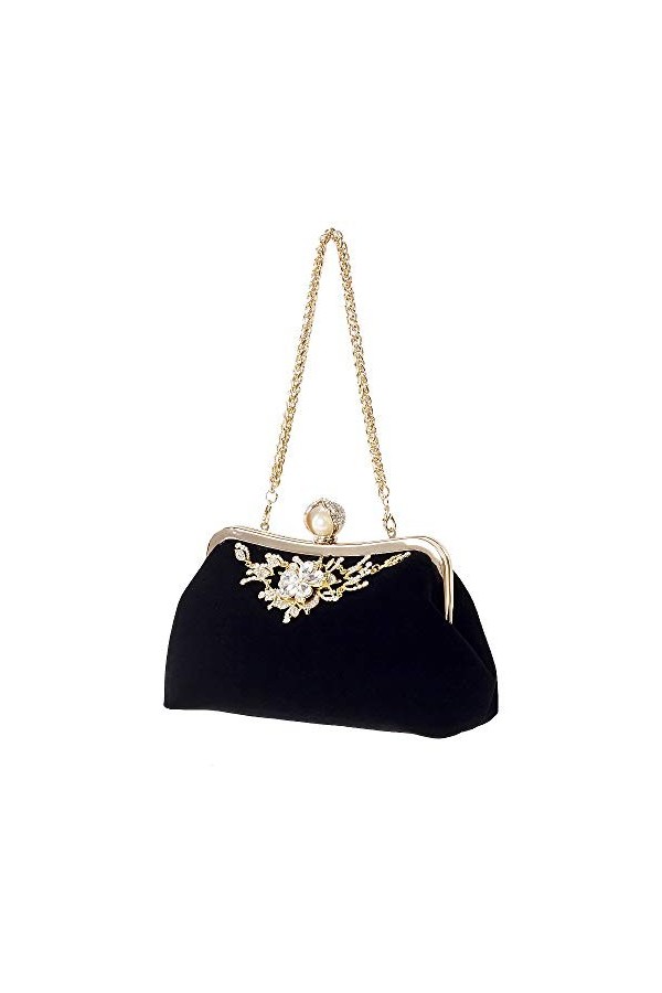 Bluerare Pour Femme Perle Diamant Sac À Main Vintage Sac De Soirée En Fleur De Cristal Fête De Mariage Pochette De Mariée Sac