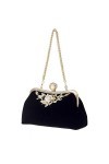 Bluerare Pour Femme Perle Diamant Sac À Main Vintage Sac De Soirée En Fleur De Cristal Fête De Mariage Pochette De Mariée Sac