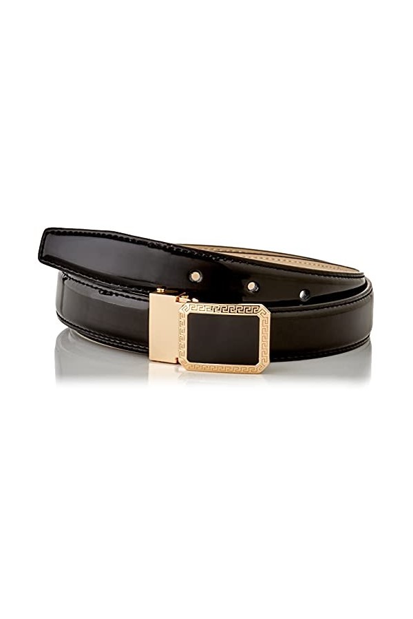 Anthoni Crown Cuir Ceinture, Noir, 85 cm Femme