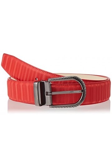 Anthoni Crown Ledergürtel Ceinture, Rot, 105 Femme