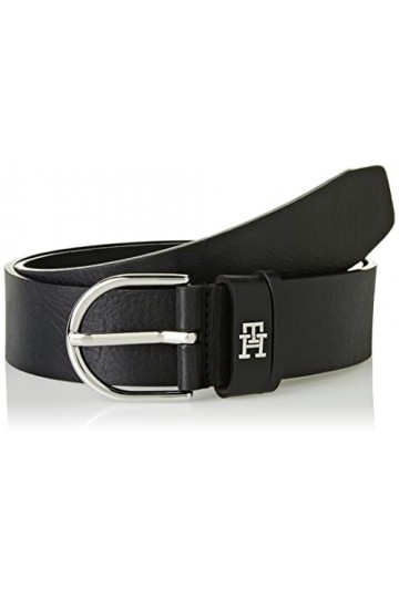 Tommy Hilfiger Ceinture Femme TH Timeless 3.5 Ceinture Cuir, Noir Black , 135