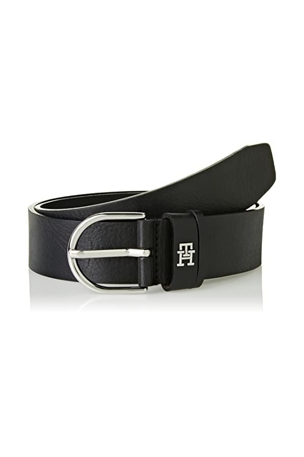 Tommy Hilfiger Ceinture Femme TH Timeless 3.5 Ceinture Cuir, Noir Black , 135