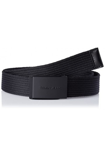 Tommy Jeans Ceinture Homme TJM Essential Ceinture En Toile, Noir Black , 85