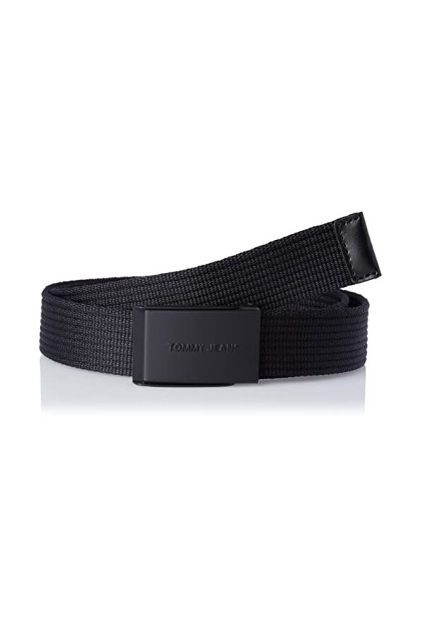 Tommy Jeans Ceinture Homme TJM Essential Ceinture En Toile, Noir Black , 85