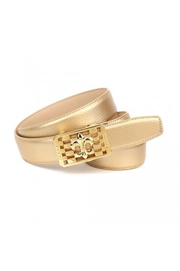 Anthoni Crown Ledergürtel Ceinture, Gold, 100 Femme