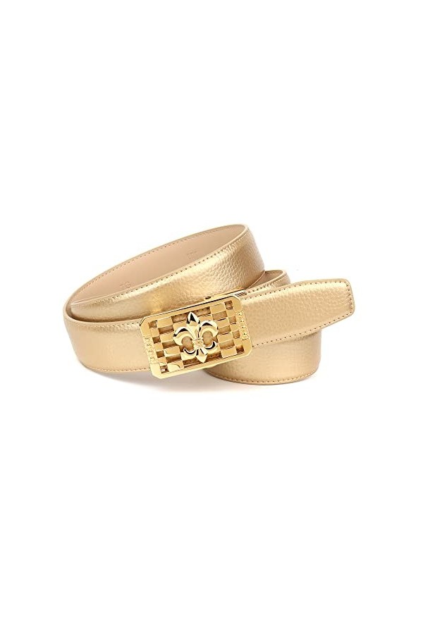 Anthoni Crown Ledergürtel Ceinture, Gold, 100 Femme