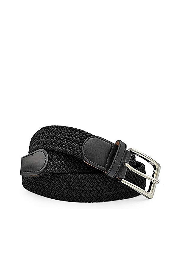 Gloop Ceinture élastique unisexe en tissu tressé - Ceinture extensible - Pour homme et femme - BE201701 - Multicolore - 110 c