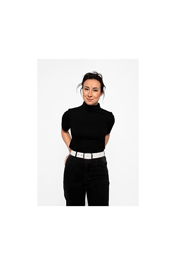 Tamaris Essential Classics TB0002L01 Ceinture pour femme Uni, Blanc., 105